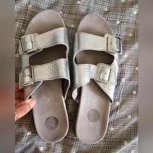 Silver sandals 8.5
